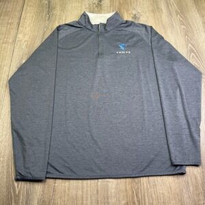 Peter Miller Crown Crafted Mens Blue Raglan Sleeve Stretch 1/4 Zip T-Shirt XL